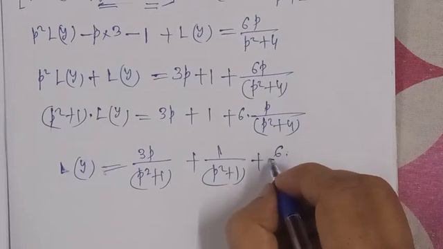 Solve:(D^2+1)y=6cos2t if y=3, Dy=1, when t=0. смотреть онлайн