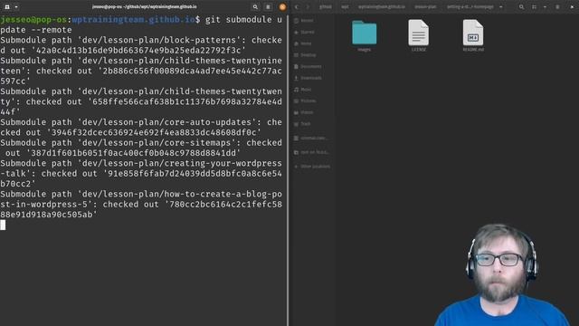 How to update git submodules on WP Training Team's github.io site смотреть онлайн