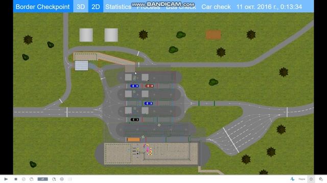 Имитационное моделирование в Anylogic. Модель border checkpoint (Паспортный контроль на границе) смотреть онлайн