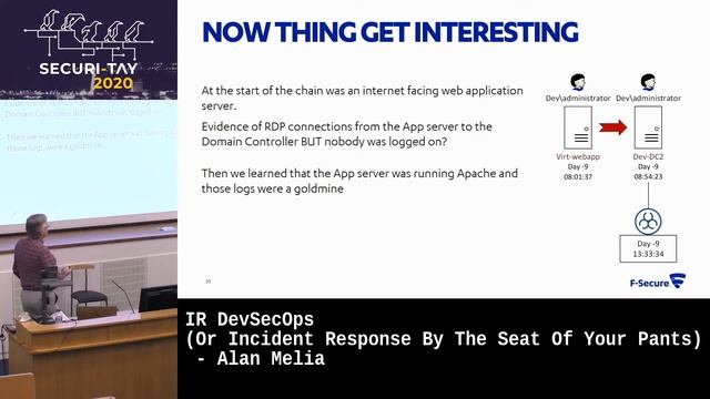 Securi-Tay 2020: IR DevSecOps (or Incident Response by the seat of your pants) - Alan Melia смотреть онлайн