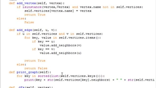 DFS for unidirected graph python code смотреть онлайн