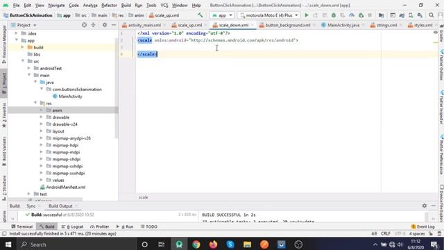 How To Create Button Click (Effect) Animation Like Games In Android | Android Studio смотреть онлайн