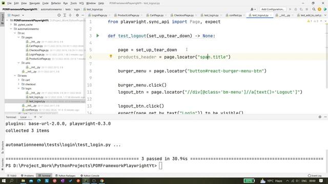 #97 POM Framework - Part 4 | Playwright with Python and Pytest | Page Object Model Design Pattern смотреть онлайн