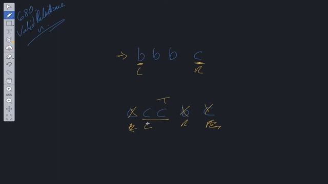 Valid Palindrome II - LeetCode 680 - JavaScript смотреть онлайн
