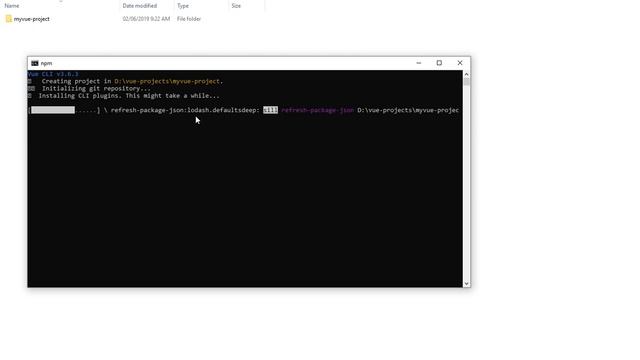 Creating a new vue project using vue-cli webpack and running a local vue development server смотреть онлайн