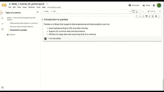 Week 1 - Tutorial on Python for Data Engineering смотреть онлайн