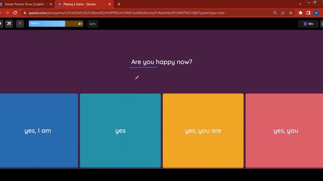 Simple Present Tense, Quizizz смотреть онлайн