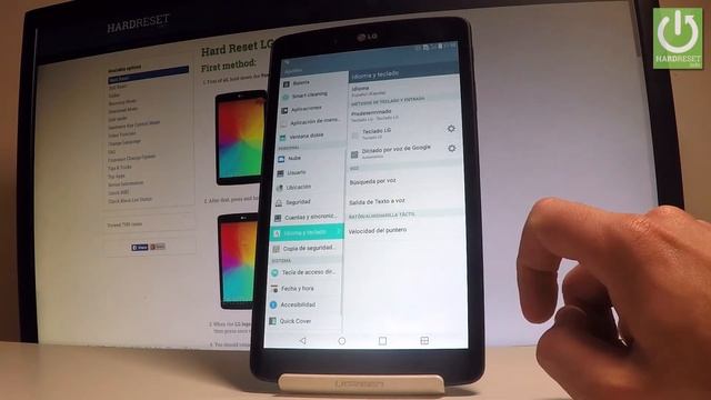 LG V490 G Pad 8.0 LTE LANGUAGE SETTINGS / Change Language смотреть онлайн