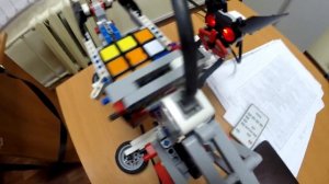 Сборка Кубика Рубика роботом LEGO Mindstorms EV3 . Уфа, кружок робототехники