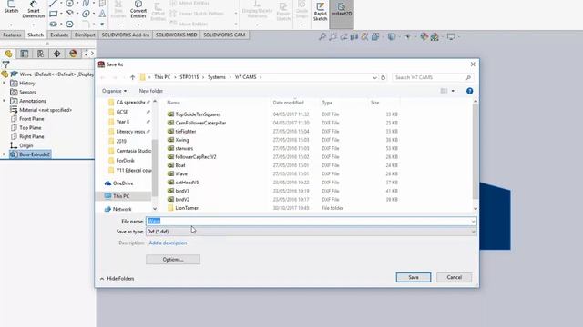Converting a Solidworks part into a DXF file смотреть онлайн