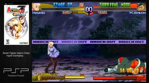 Street Fighter Alpha 3 Max [PSP] - Ingrid Gameplay (Expert Mode)