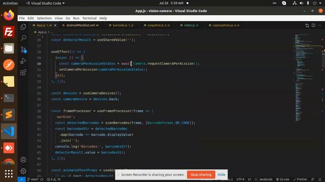 BarCode Reader or Barcode Scanner App using React Native Vision Camera смотреть онлайн