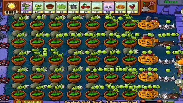 Plants vs Zombies - #EPIC 100 - Version PC SURVIVAL NIGHT | Android Gameplay | Pilipheng Gameplay смотреть онлайн