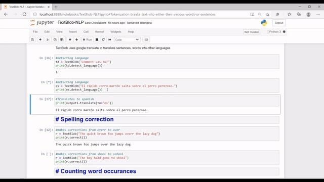 Language Translation and Detection - TextBlob смотреть онлайн