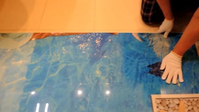 Монтаж в ванной 3D полов Novita от компании Акватон смотреть онлайн