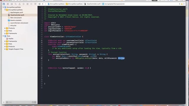 Encrypt & Decrypt- Data in iOS with Swift language смотреть онлайн