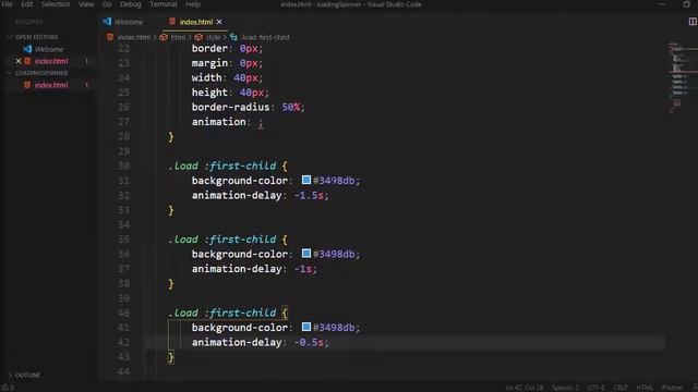 How to make loading spinner using only HTML && CSS смотреть онлайн