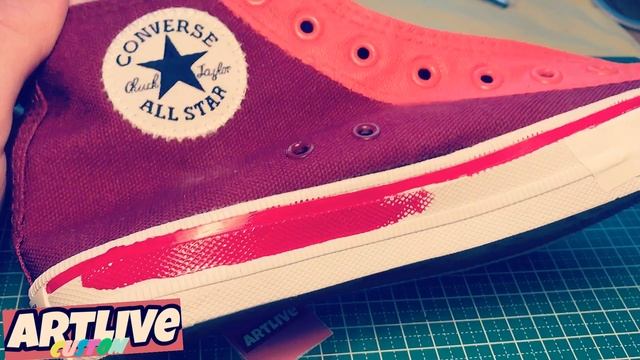 Кастом Конверс бабл гам / Custom Converse shoes buble gum смотреть онлайн