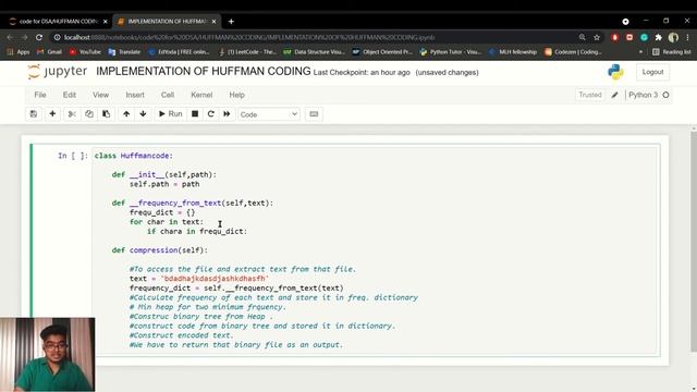 HUFFMAN CODING PROJECT IN PYTHON(Frequency dictionary function implementation ) смотреть онлайн
