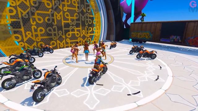 GTA V New Epic Super Car Racing Challenge Driving By Jeeps, Planes, with Spiderman смотреть онлайн