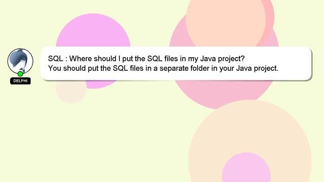 SQL : Where should I put the SQL files in my Java project? смотреть онлайн