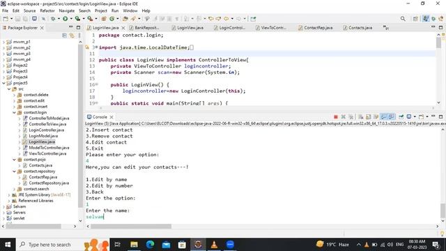 Contact management console application(MVC pattern) смотреть онлайн