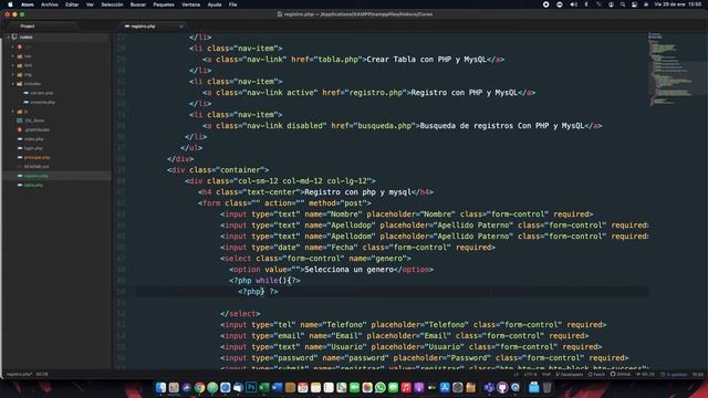 Registro en Base de datos con PHP, MySQL y Bootstrap vídeo 1 смотреть онлайн