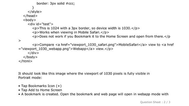 HTML : Is viewport META tag broken in Mobile Safari when in webapp mode? смотреть онлайн