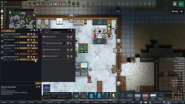 Rimworld: Lone Mechanist - Mechanoid Invasion! Fall Back! / Old ship exploration - Episode 74 смотреть онлайн