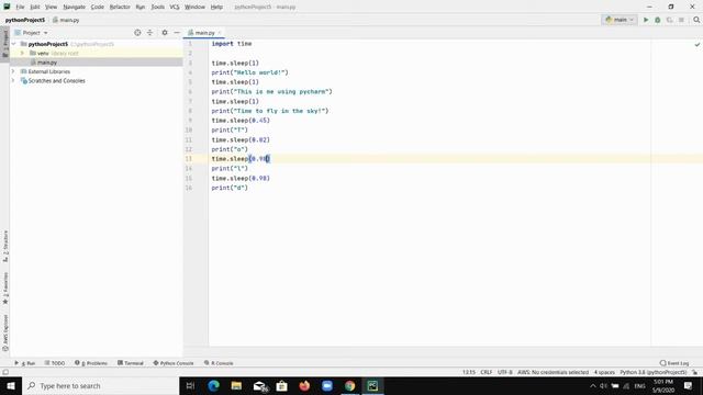 Python programming|How to wait in execution/script in Pycharm. смотреть онлайн
