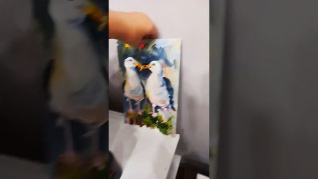 Картина чайка масло холст 20-30см смотреть онлайн