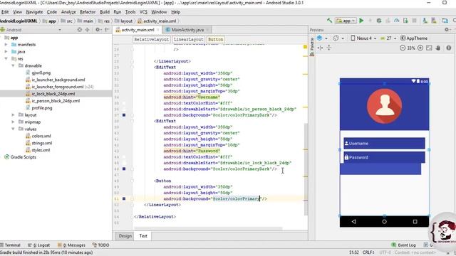 Android App Ui Design in XML Android studio смотреть онлайн