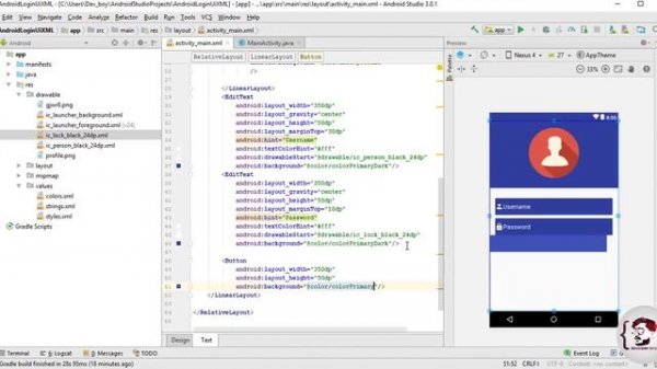 Android App Ui Design in XML Android studio