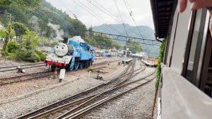 Катание на настоящем паровозике Томасе в Японии