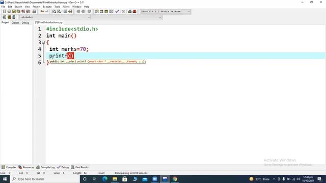 Printf with format specifier смотреть онлайн