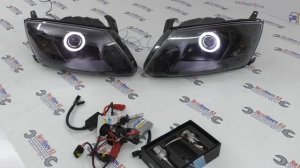 Обзор на тонированные фары Лада Гранта с Би линзой и ангельскими глазками