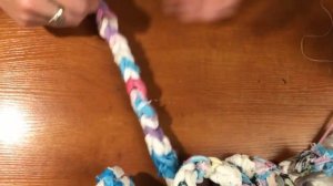 371. Коврик из старых носок. Вязание на пальцах.