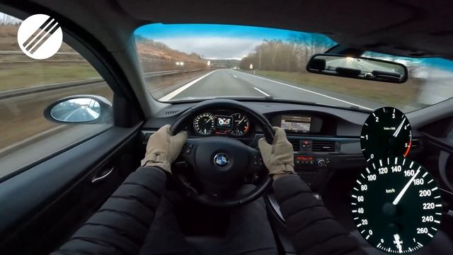 BMW E90 320d Top Speed Drive on German Autobahn ? смотреть онлайн