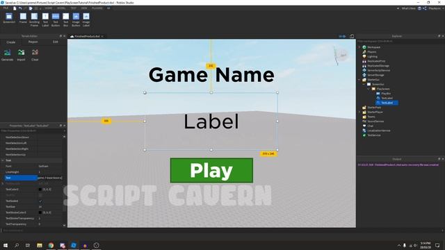 How to Make a Play Screen GUI | Roblox Studio Guide/Tutorial 2020 смотреть онлайн