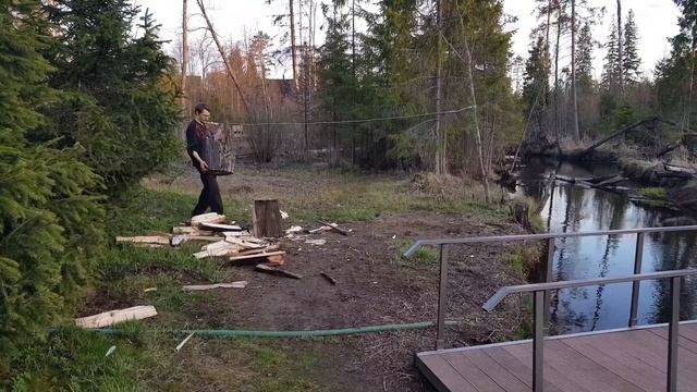 Колун в деле! Колим дрова!