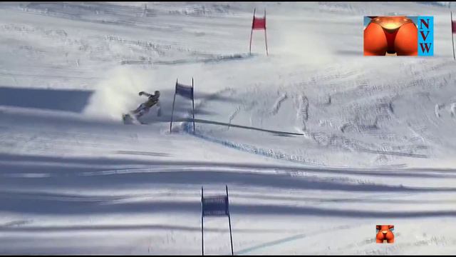 Tessa Worley's falling / Жесткое падение на Super-G смотреть онлайн