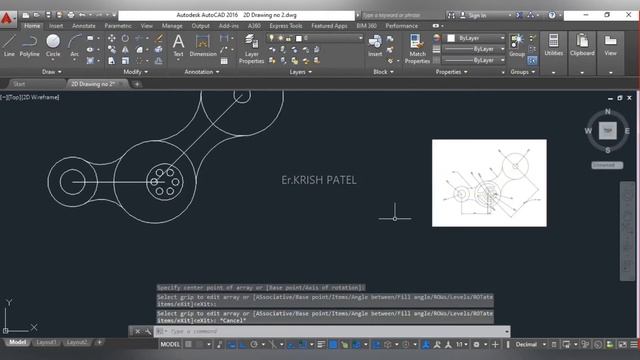 AutoCAD 2D Practice Drawing (No :02) смотреть онлайн