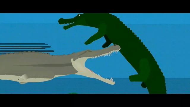 Deinosuchus Vs Sarcosuchus | Sticknodes Animation