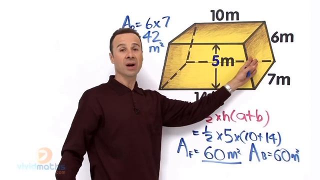 Surface Area of a Trapezoid - VividMath.com смотреть онлайн