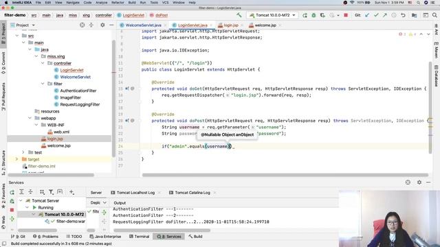 Jakarta Filter applied on Login Feature - Step 1 смотреть онлайн