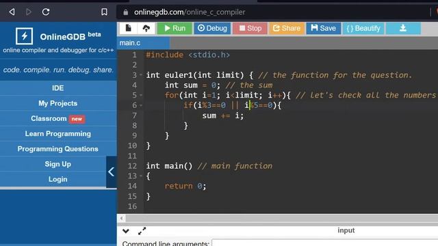 Solving Project Euler Problem 1 Using C Programming Language. смотреть онлайн