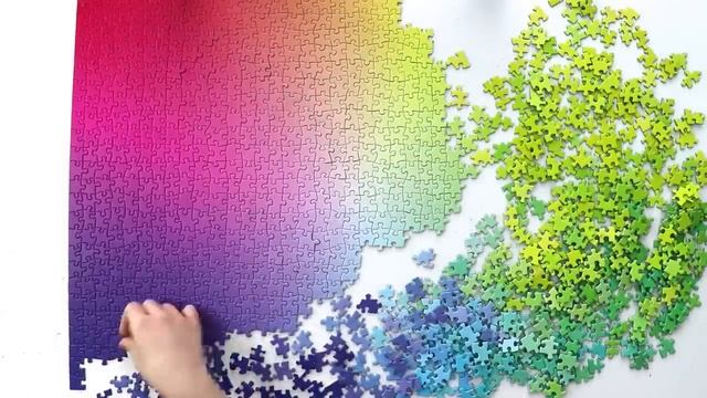 RAINBOW Jigsaw Puzzle Time Lapse - Oddly Satisfying - 1000 Pieces Gradient by Cloudberries смотреть онлайн
