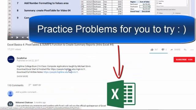 Free Excel Education For The World At The Excelisfun Channel At YouTube!
