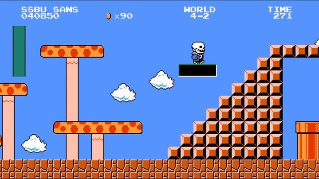 Super Mario Bros., but You are Sans! (Mari0) смотреть онлайн