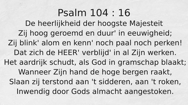 Psalm 104 : 16 De heerlijkheid der hoogste Majesteit смотреть онлайн